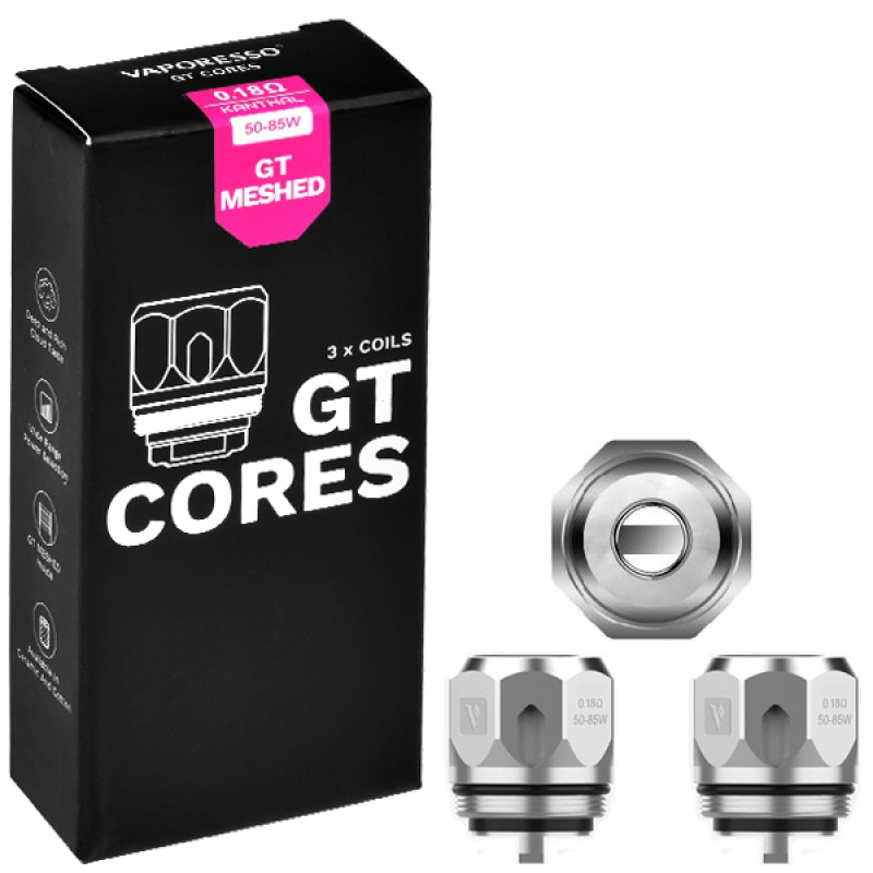 Coil GT Cores - 0.18 Resistência - Vaporesso - Vaporesso (3 un) Coil GT Cores - 0.18 Resistência - Vaporesso - Vaporesso (3 un)