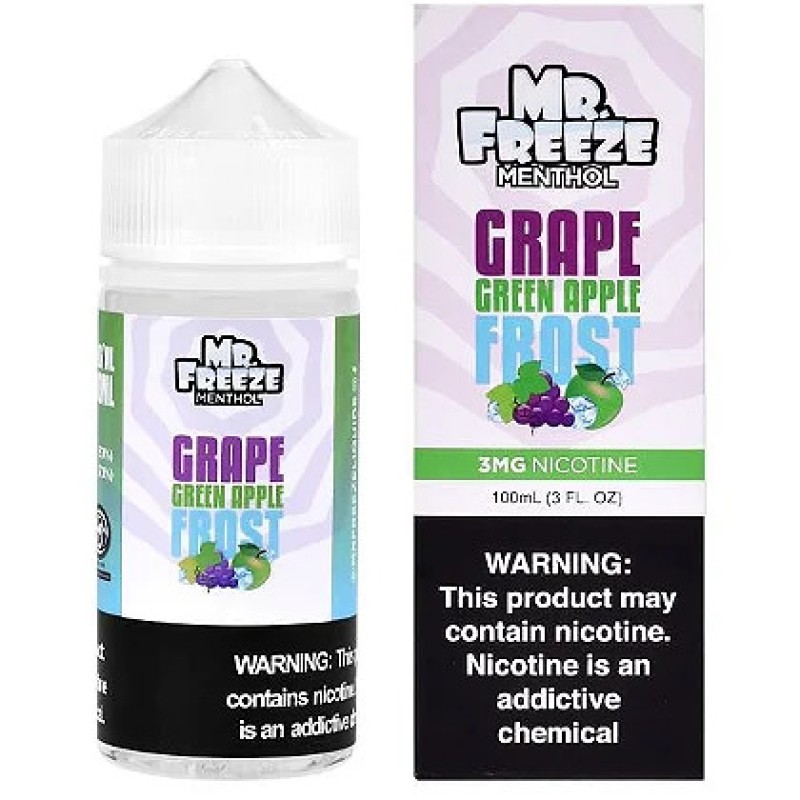 Líquido Mr. Freeze Menthol - 100ML/3MG - Green Apple Grape Frost Líquido Mr. Freeze Menthol - 100ML/3MG - Green Apple Grape Frost